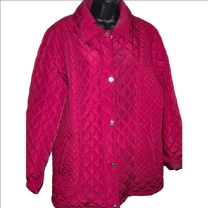 Calvin Klein Women's Quilted Jacket in Red